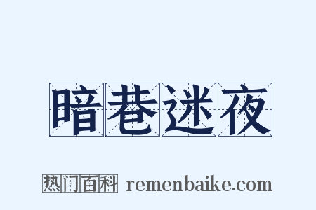 暗巷迷夜是什么意思的图片